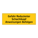 Gefahr Reduzierter Schachtkopf Anweisungen Befolgen