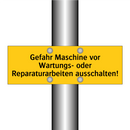 Gefahr Maschine vor Wartungs- oder Reparaturarbeiten ausschalten!
