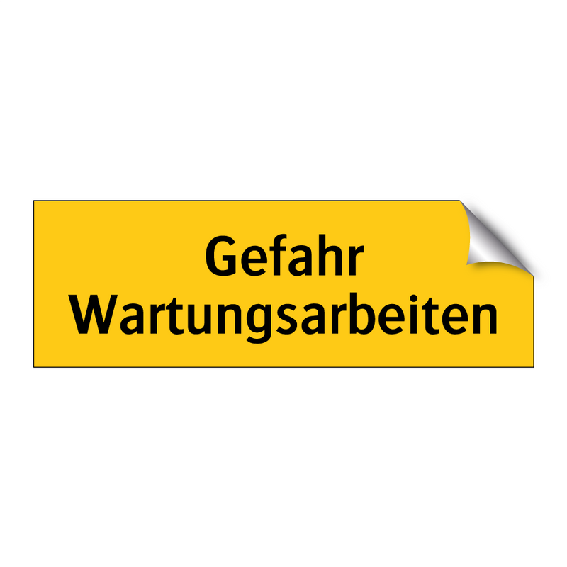 Gefahr Wartungsarbeiten