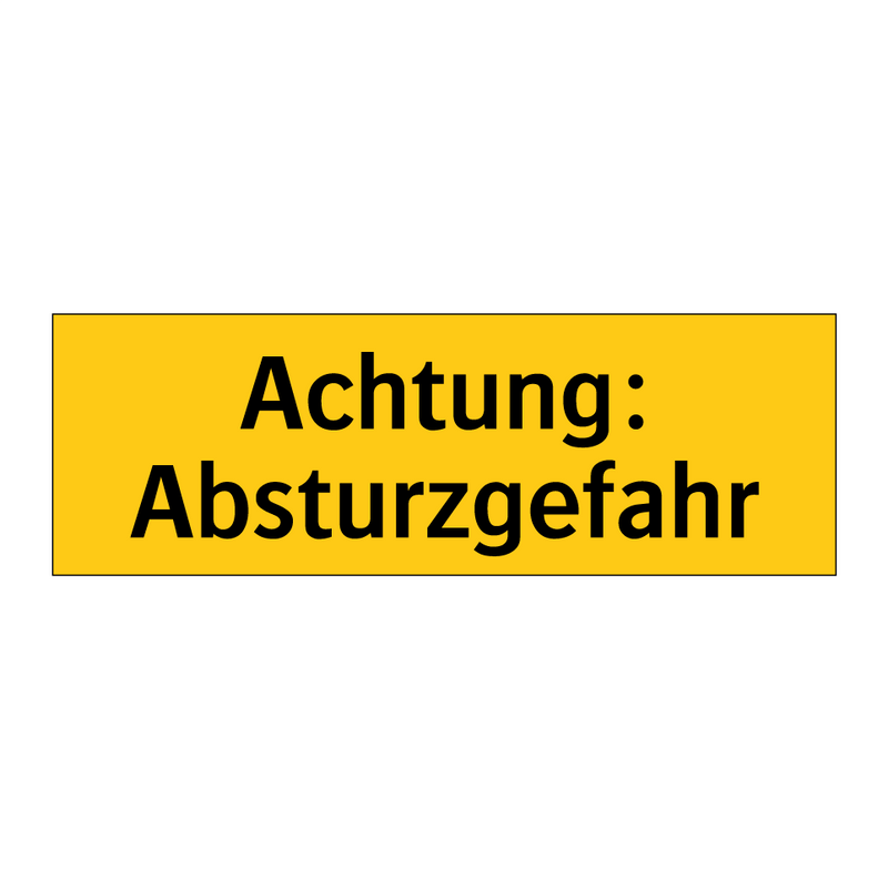 Achtung: Absturzgefahr