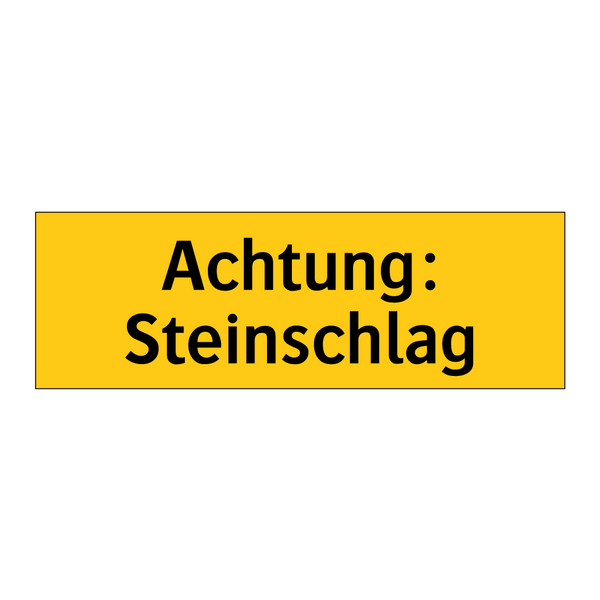 Achtung: Steinschlag