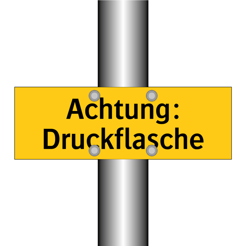 Achtung: Druckflasche