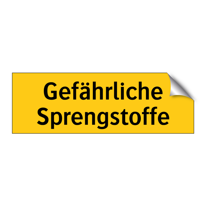 Gefährliche Sprengstoffe
