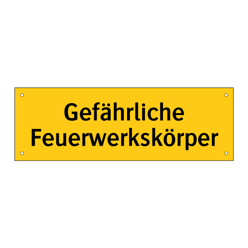 Gefährliche Feuerwerkskörper