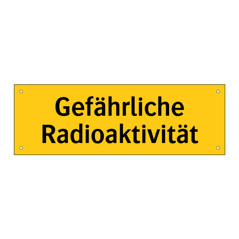 Gefährliche Radioaktivität