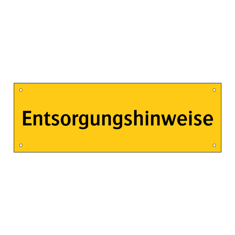 Entsorgungshinweise