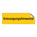 Entsorgungshinweise