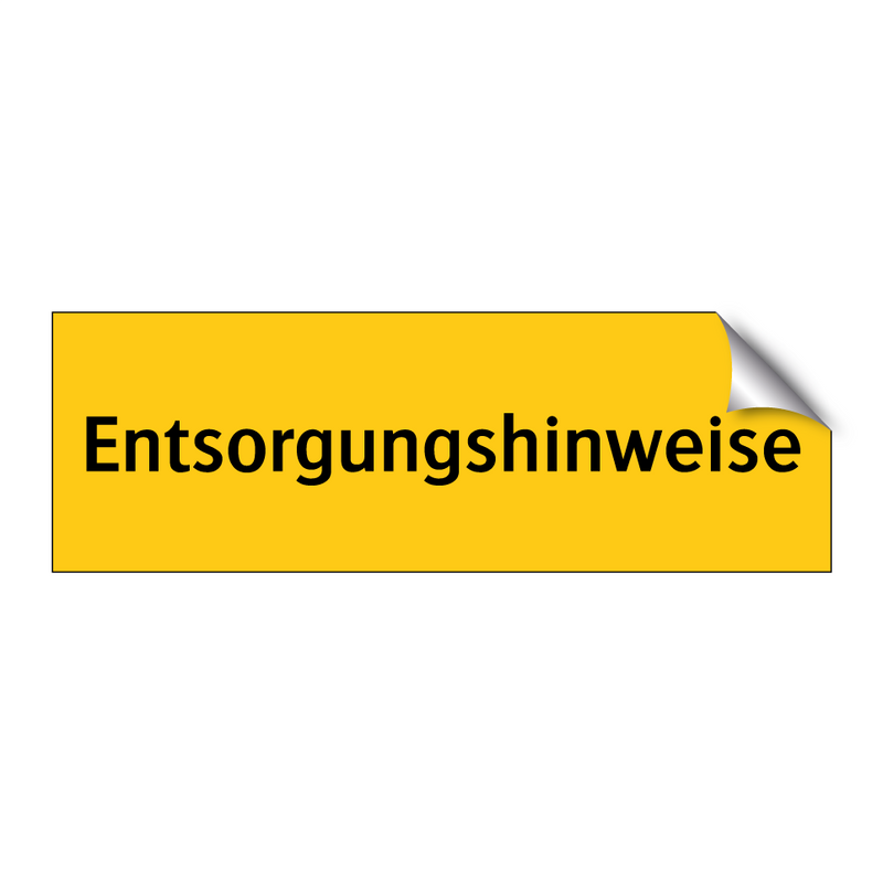 Entsorgungshinweise