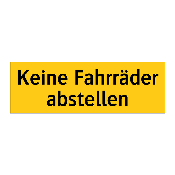 Keine Fahrräder abstellen