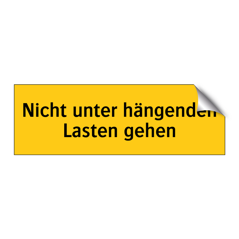 Nicht unter hängenden Lasten gehen