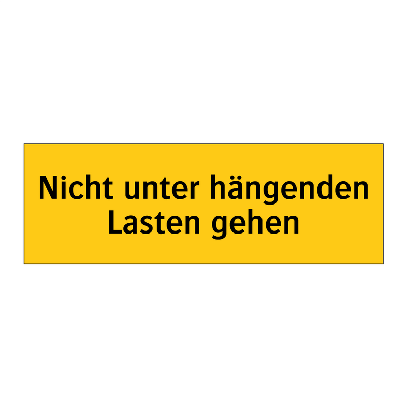 Nicht unter hängenden Lasten gehen