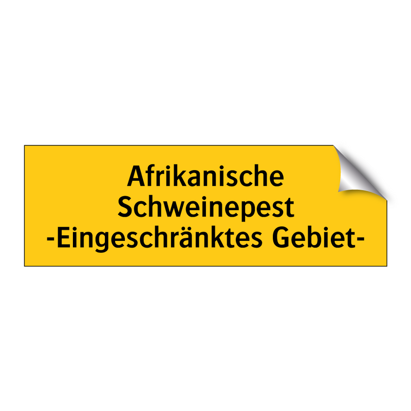 Afrikanische Schweinepest -Eingeschränktes Gebiet-