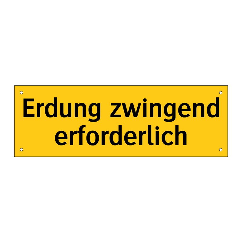 Erdung zwingend erforderlich
