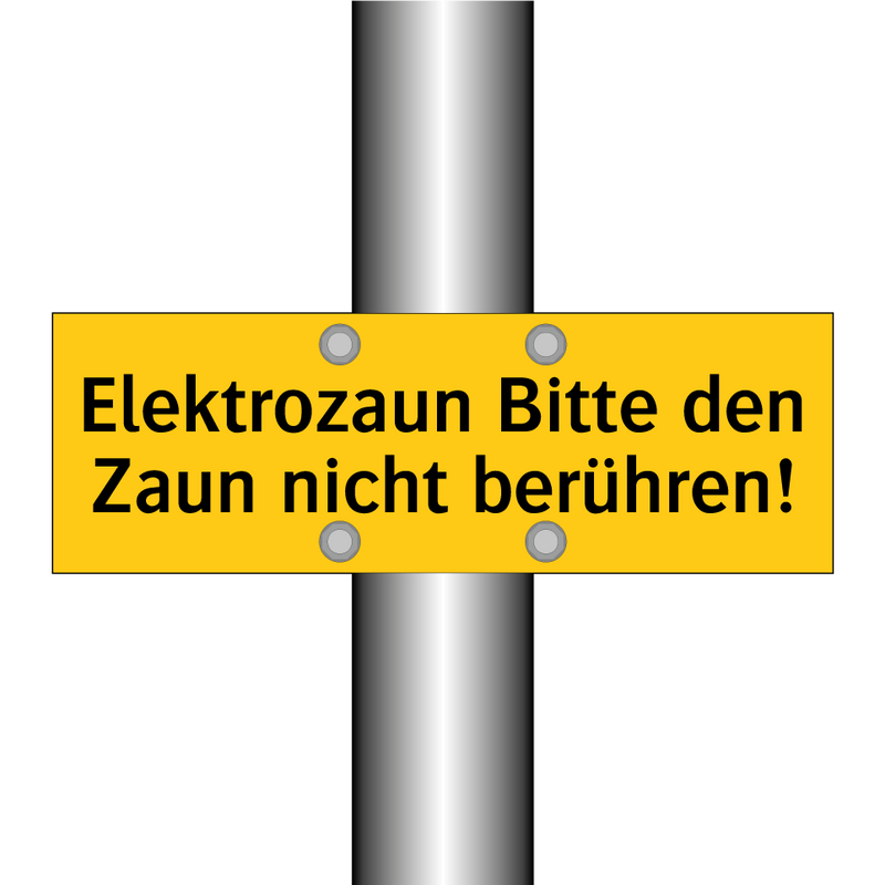 Elektrozaun Bitte den Zaun nicht berühren!