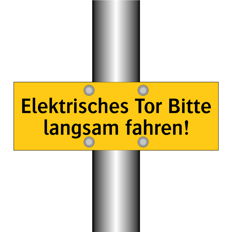 Elektrisches Tor Bitte langsam fahren!