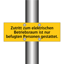 Zutritt zum elektrischen Betriebsraum ist nur befugten Personen gestattet.