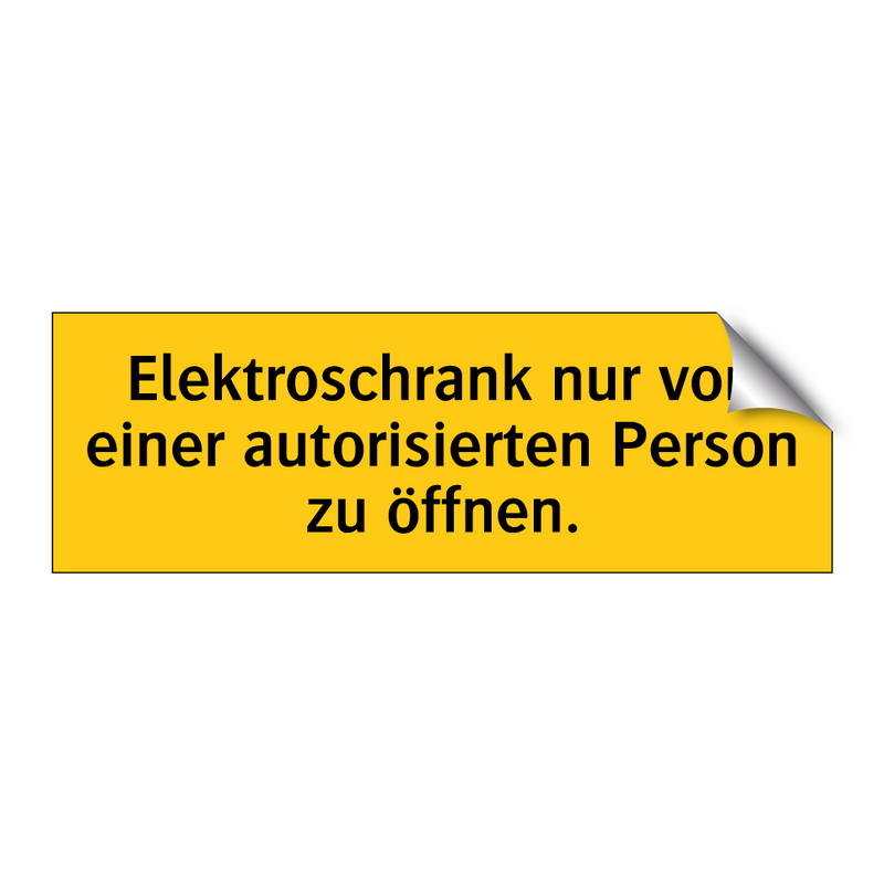 Elektroschrank nur von einer autorisierten Person zu öffnen.