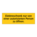 Elektroschrank nur von einer autorisierten Person zu öffnen.