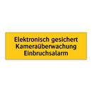 Elektronisch gesichert Kameraüberwachung Einbruchsalarm