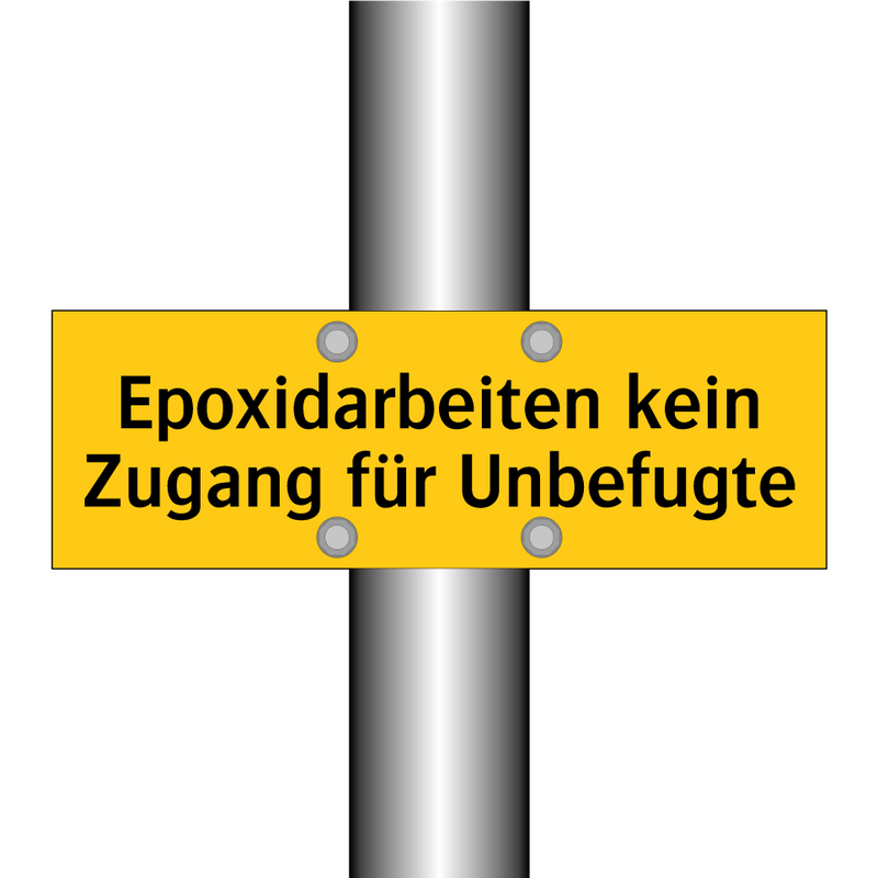 Epoxidarbeiten kein Zugang für Unbefugte