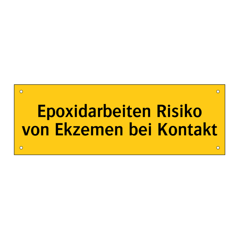 Epoxidarbeiten Risiko von Ekzemen bei Kontakt