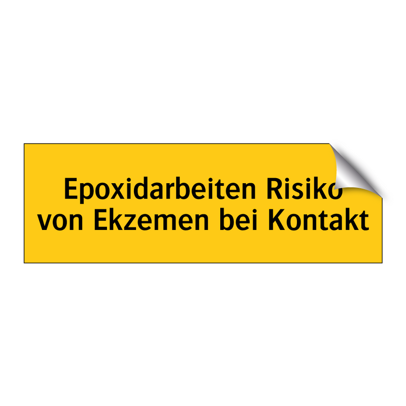 Epoxidarbeiten Risiko von Ekzemen bei Kontakt