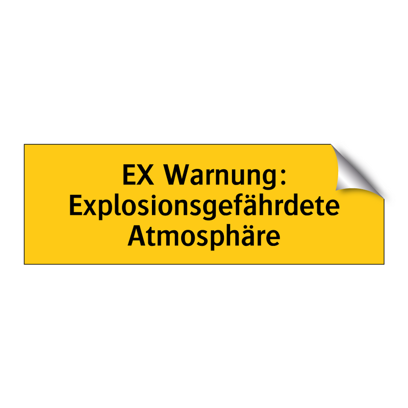 EX Warnung: Explosionsgefährdete Atmosphäre