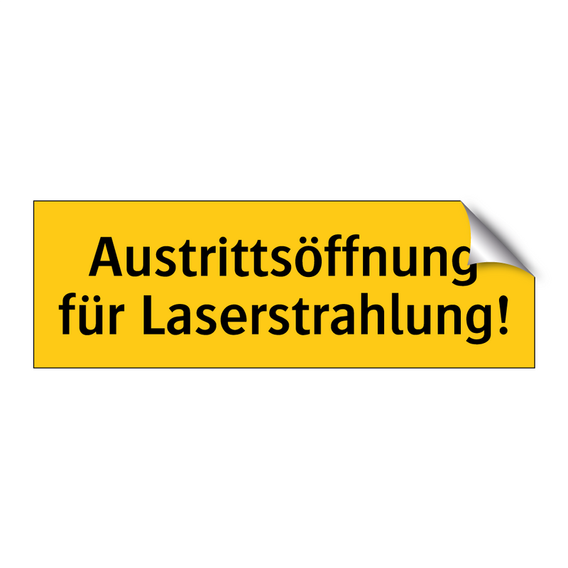 Austrittsöffnung für Laserstrahlung!
