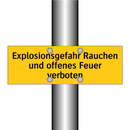Explosionsgefahr Rauchen und offenes Feuer verboten