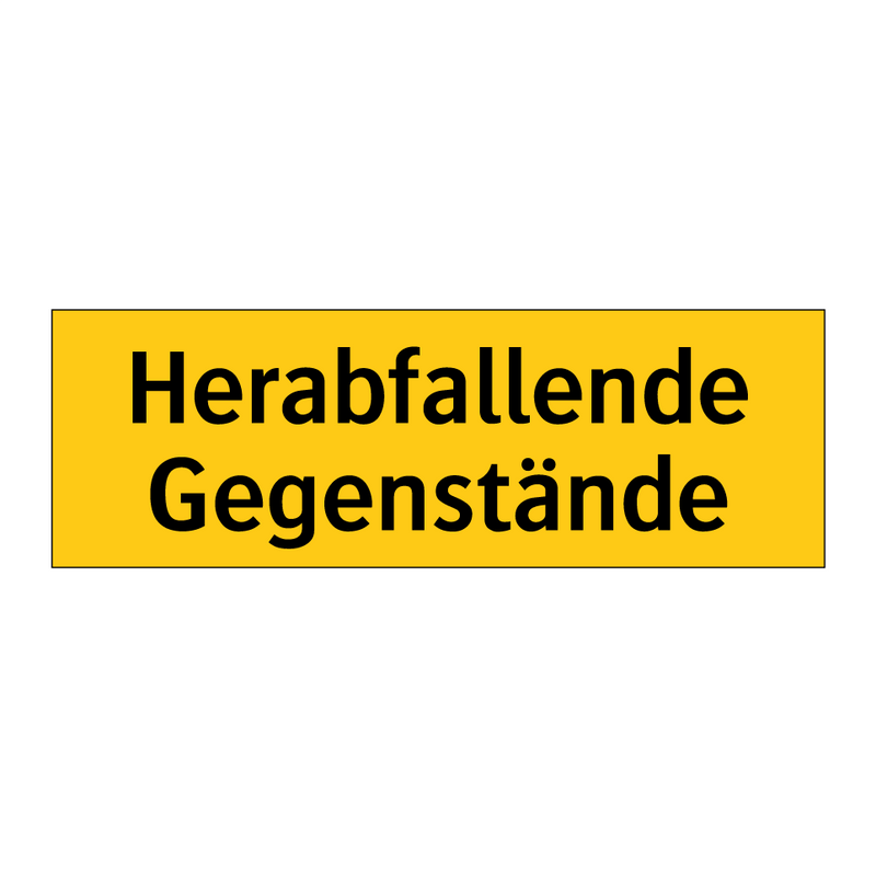 Herabfallende Gegenstände