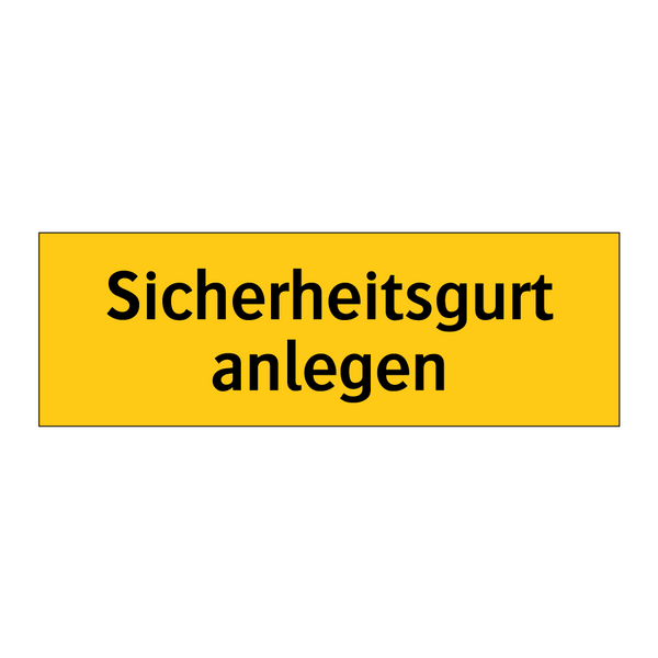Sicherheitsgurt anlegen