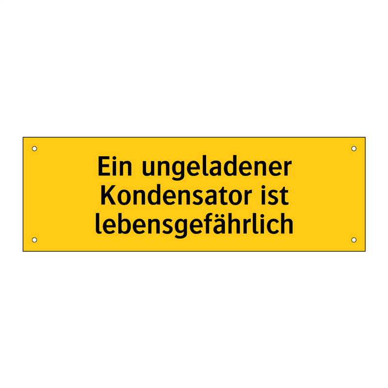 Ein ungeladener Kondensator ist lebensgefährlich