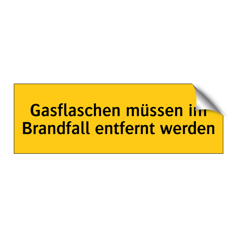 Gasflaschen müssen im Brandfall entfernt werden