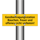 Gasübertragungsstation Rauchen, Feuer und offenes Licht verboten!