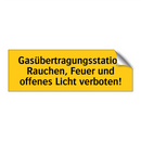 Gasübertragungsstation Rauchen, Feuer und offenes Licht verboten!