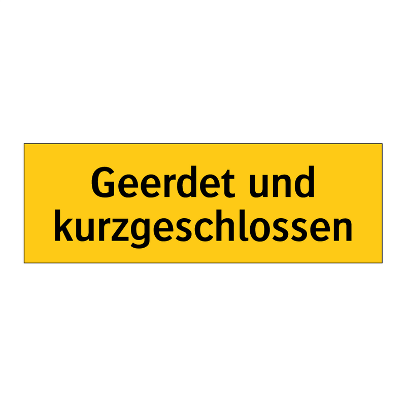 Geerdet und kurzgeschlossen