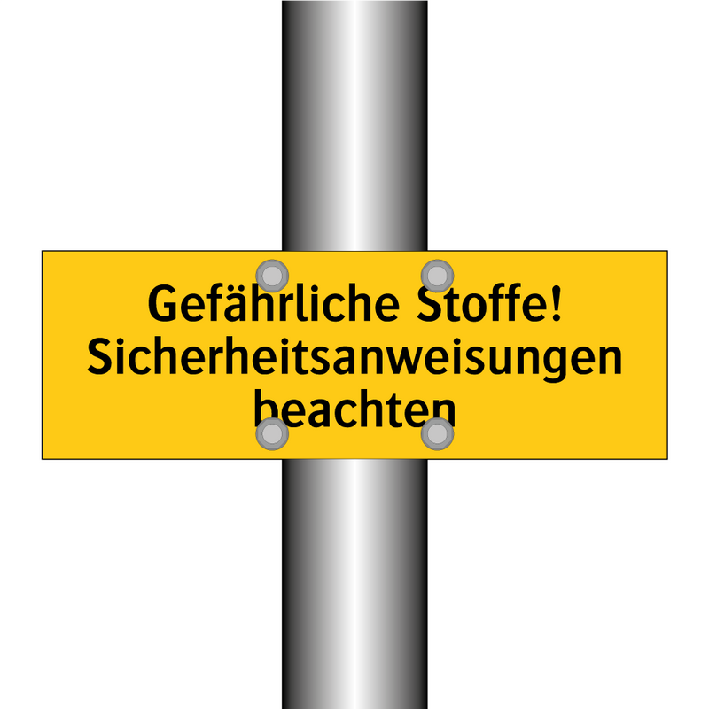 Gefährliche Stoffe! Sicherheitsanweisungen beachten