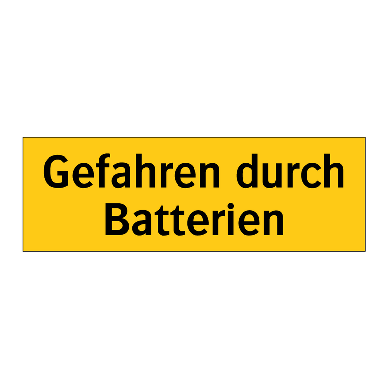 Gefahren durch Batterien