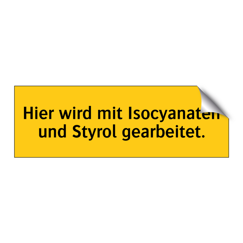 Hier wird mit Isocyanaten und Styrol gearbeitet.