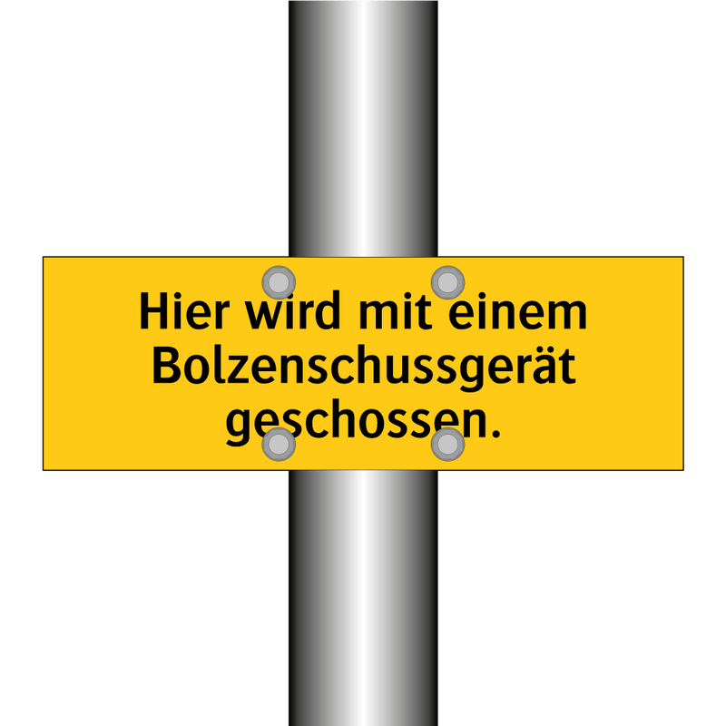 Hier wird mit einem Bolzenschussgerät geschossen.