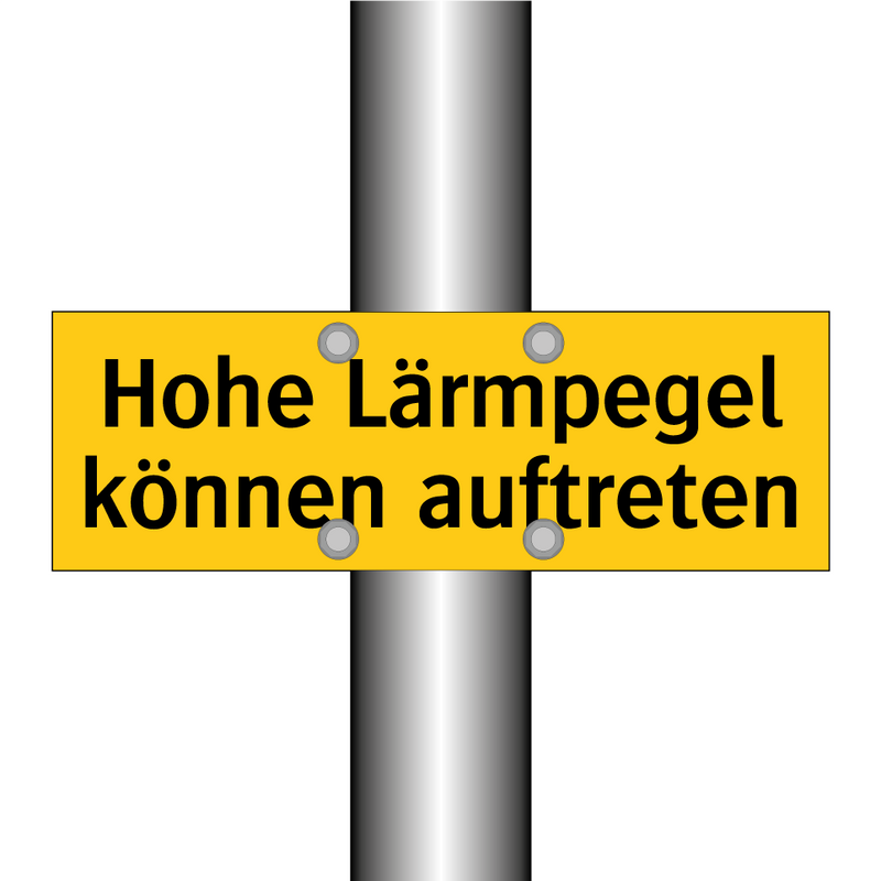 Hohe Lärmpegel können auftreten