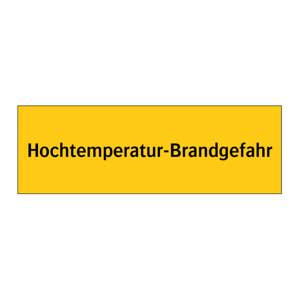 Hochtemperatur-Brandgefahr