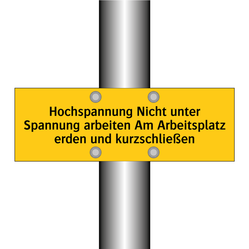 Hochspannung Nicht unter Spannung arbeiten Am Arbeitsplatz erden und kurzschließen