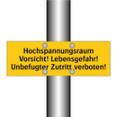 Hochspannungsraum Vorsicht! Lebensgefahr! Unbefugter Zutritt verboten!