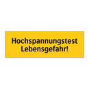 Hochspannungstest Lebensgefahr!