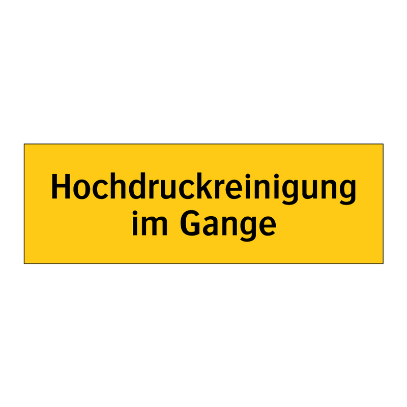 Hochdruckreinigung im Gange