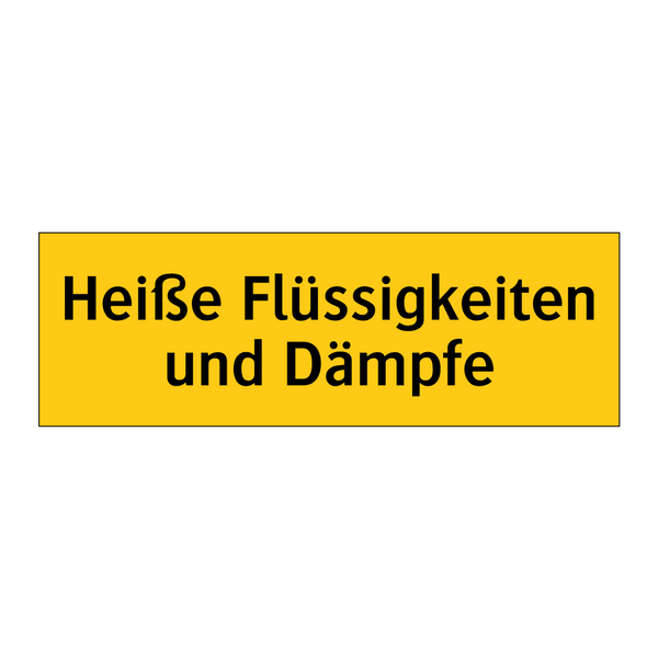 Heiße Flüssigkeiten und Dämpfe