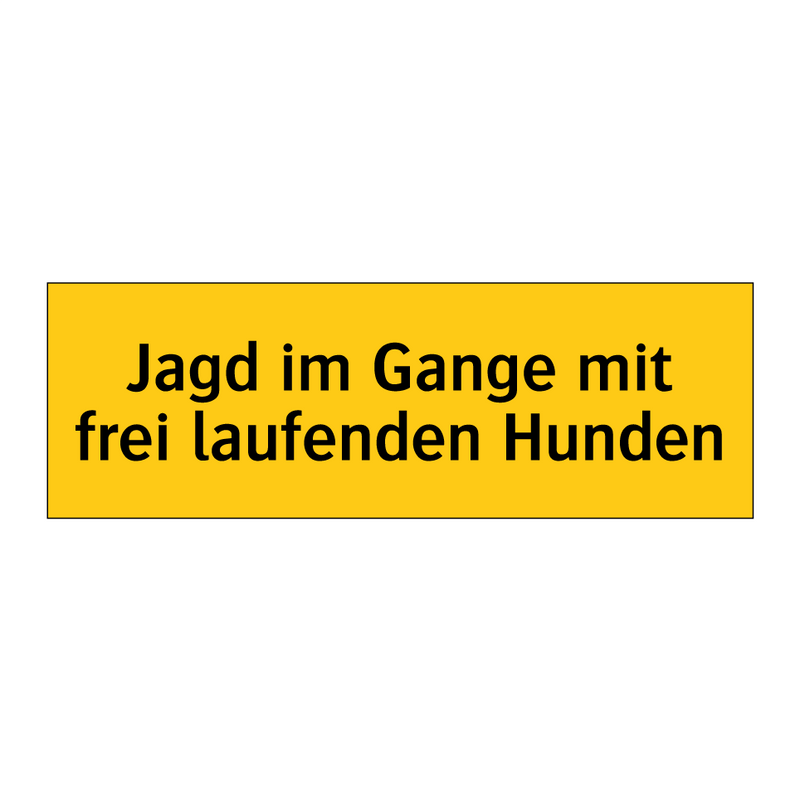 Jagd im Gange mit frei laufenden Hunden