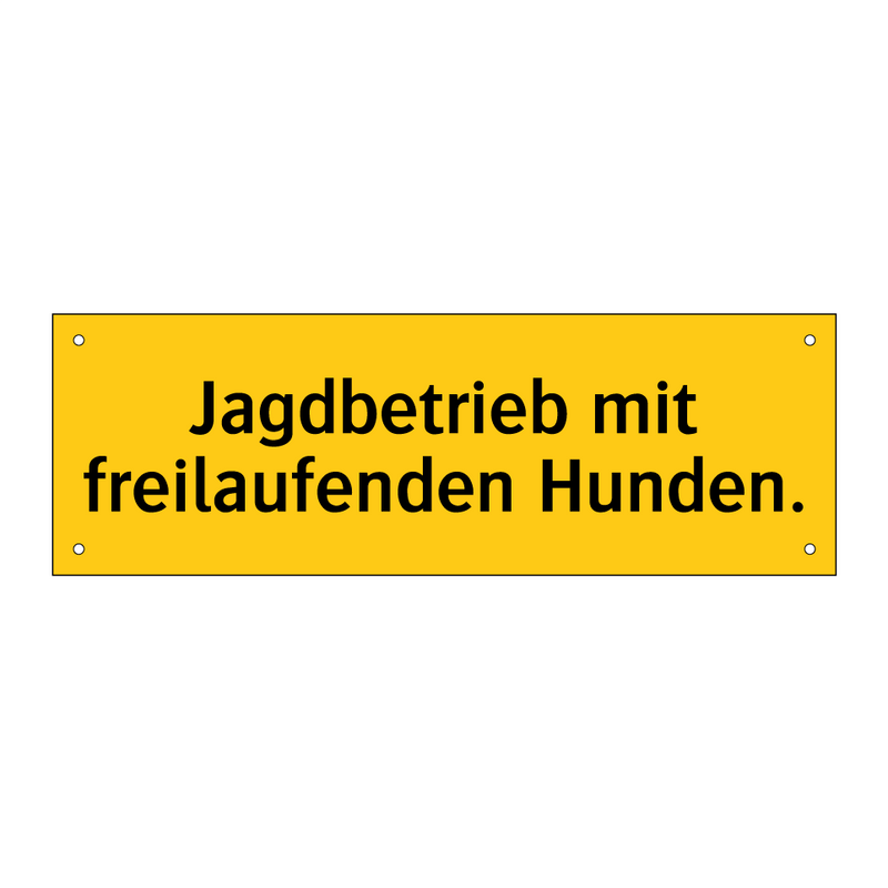 Jagdbetrieb mit freilaufenden Hunden.