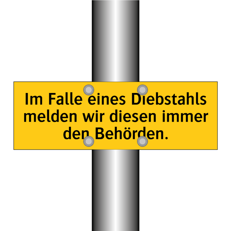 Im Falle eines Diebstahls melden wir diesen immer den Behörden.